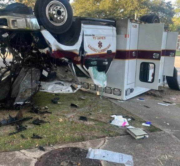 9 injured, including newborn child, in ambulance rollover crash…See more