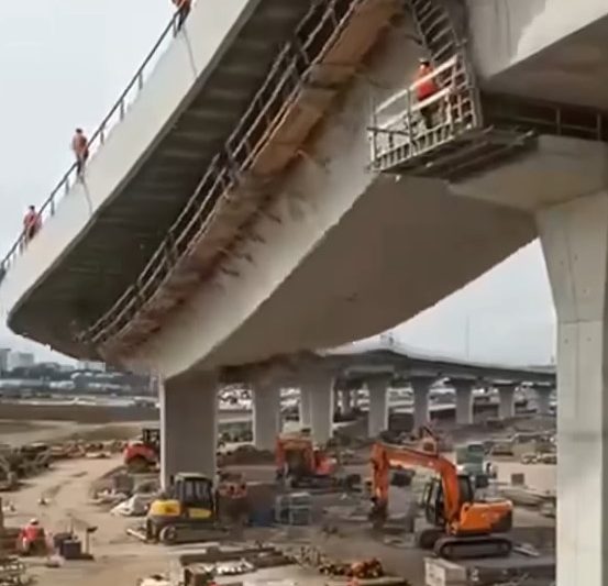 Tragedy as New Skybridge Collapses During Construction.See more👇